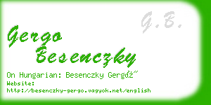 gergo besenczky business card